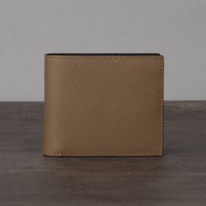 BEIGE FRENCH CALF LEATHER WALLET